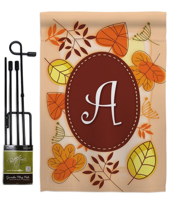 Autumn A Initial - Harvest & Autumn Fall Vertical Impressions Decorative Flags HG130027 Made In USA - Image 5