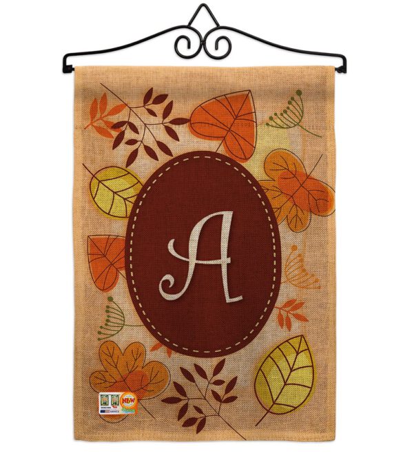 Autumn A Initial - Harvest & Autumn Fall Vertical Impressions Decorative Flags HG130027 Made In USA - Image 11