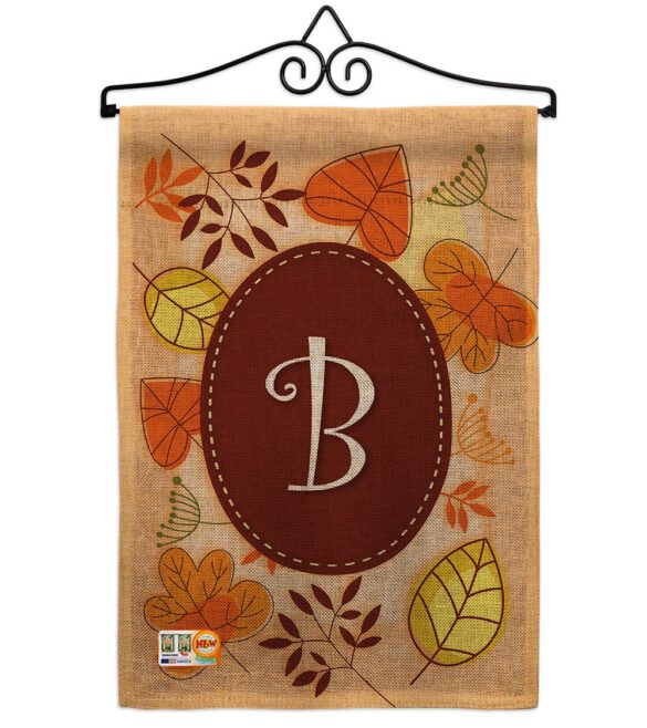 Autumn B Initial - Harvest & Autumn Fall Vertical Impressions Decorative Flags HG130028 Made In USA - Image 11
