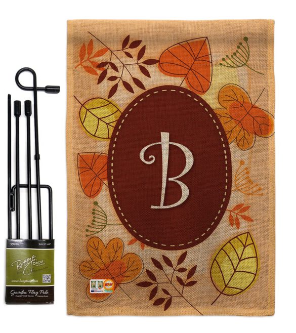 Autumn B Initial - Harvest & Autumn Fall Vertical Impressions Decorative Flags HG130028 Made In USA - Image 10