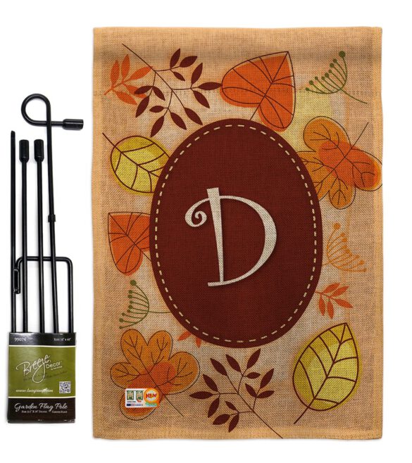 Autumn D Initial - Harvest & Autumn Fall Vertical Impressions Decorative Flags HG130030 Made In USA - Image 10
