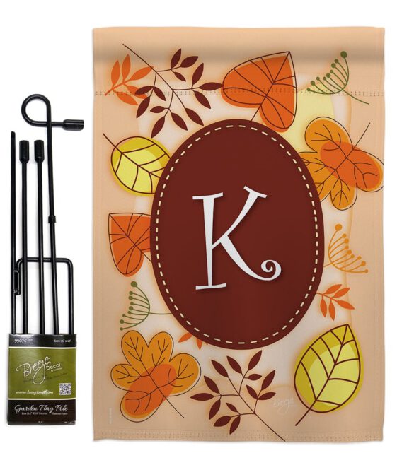 Autumn K Initial - Harvest & Autumn Fall Vertical Impressions Decorative Flags HG130037 Made In USA - Image 5