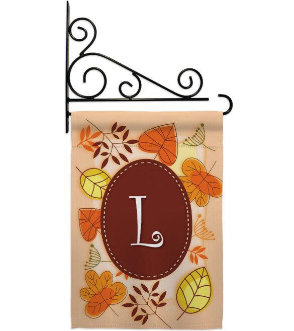 Autumn L Initial - Harvest & Autumn Fall Vertical Impressions Decorative Flags HG130038 Made In USA - Image 12