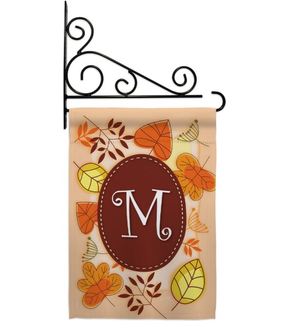 Autumn M Initial - Harvest & Autumn Fall Vertical Impressions Decorative Flags HG130039 Made In USA - Image 12