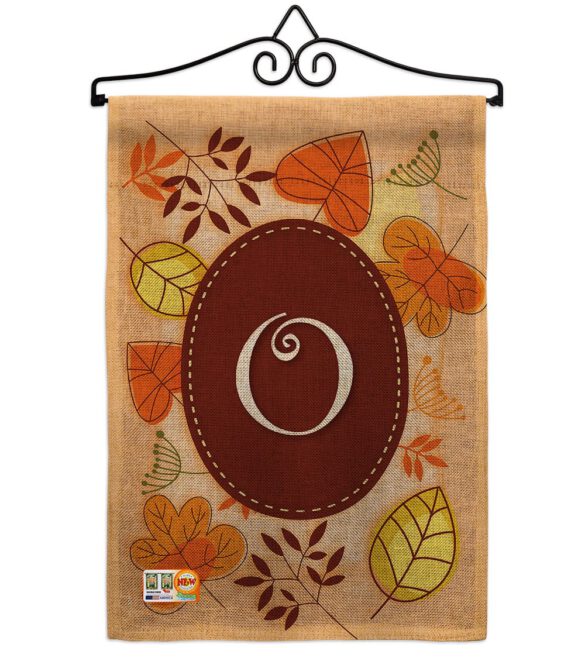 Autumn O Initial - Harvest & Autumn Fall Vertical Impressions Decorative Flags HG130041 Made In USA - Image 11
