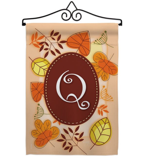 Autumn Q Initial - Harvest & Autumn Fall Vertical Impressions Decorative Flags HG130043 Made In USA - Image 8
