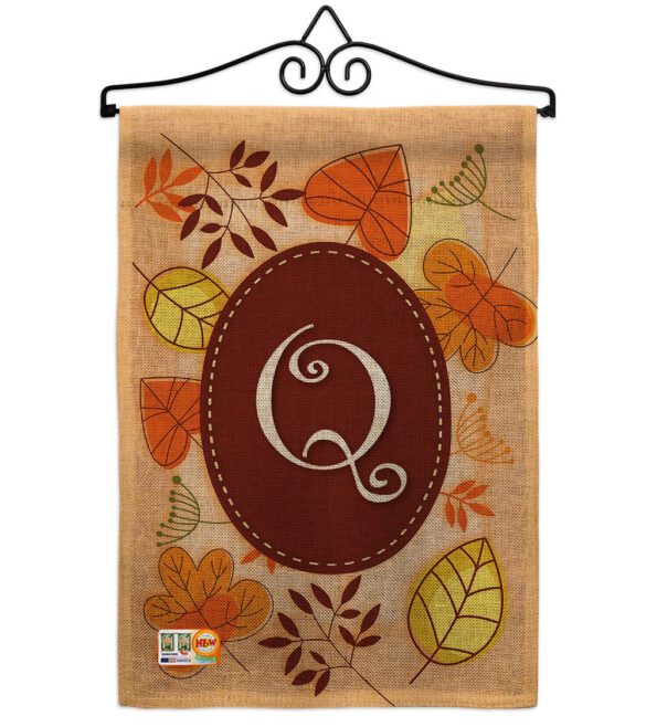 Autumn Q Initial - Harvest & Autumn Fall Vertical Impressions Decorative Flags HG130043 Made In USA - Image 11