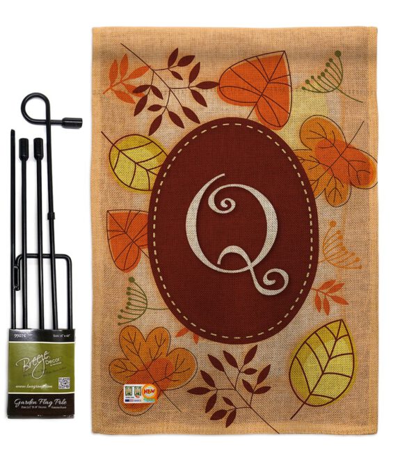Autumn Q Initial - Harvest & Autumn Fall Vertical Impressions Decorative Flags HG130043 Made In USA - Image 10