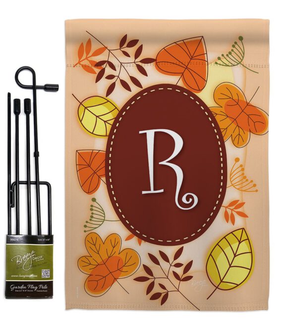 Autumn R Initial - Harvest & Autumn Fall Vertical Impressions Decorative Flags HG130044 Made In USA - Image 5