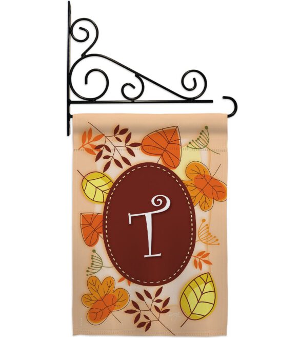 Autumn T Initial - Harvest & Autumn Fall Vertical Impressions Decorative Flags HG130046 Made In USA - Image 12