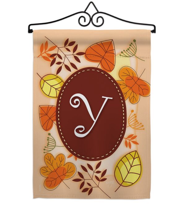 Autumn Y Initial - Harvest & Autumn Fall Vertical Impressions Decorative Flags HG130051 Made In USA - Image 8