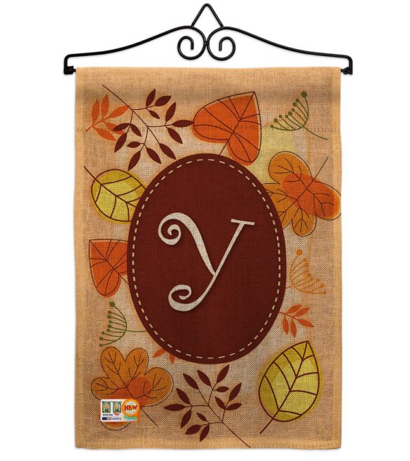 Autumn Y Initial - Harvest & Autumn Fall Vertical Impressions Decorative Flags HG130051 Made In USA - Image 11