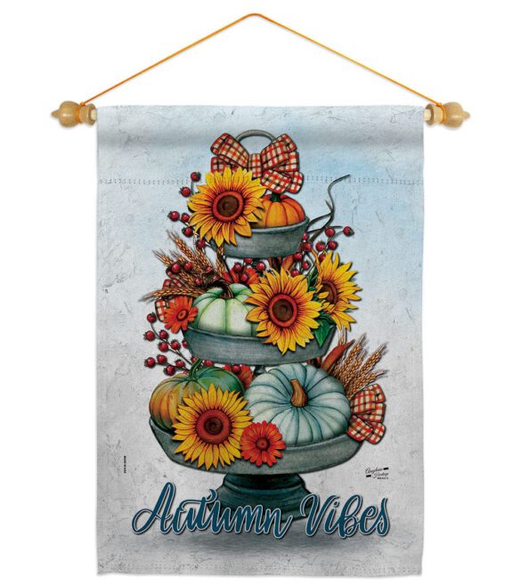 Autumn Vibes - Harvest Autumn Fall Vertical Impressions Decorative Flags HG130418 Made In USA - Image 20