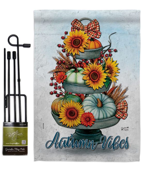 Autumn Vibes - Harvest Autumn Fall Vertical Impressions Decorative Flags HG130418 Made In USA - Image 5