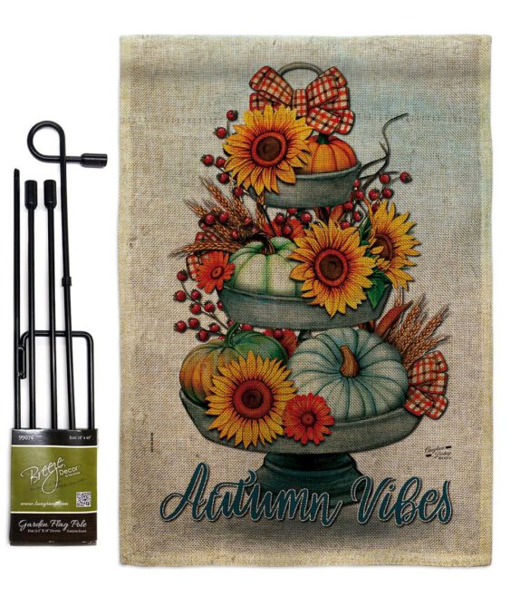 Autumn Vibes - Harvest Autumn Fall Vertical Impressions Decorative Flags HG130418 Made In USA - Image 26