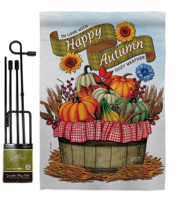 Cozy Autumn - Harvest Autumn Fall Vertical Impressions Decorative Flags HG130420 Made In USA - Image 4