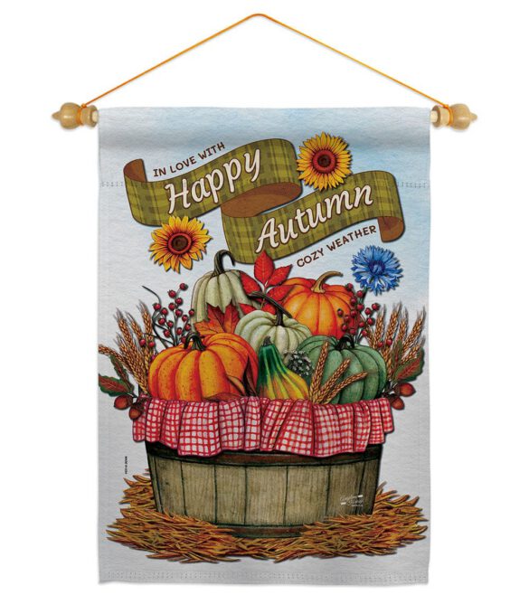 Cozy Autumn - Harvest Autumn Fall Vertical Impressions Decorative Flags HG130420 Made In USA - Image 19