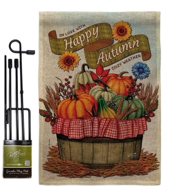 Cozy Autumn - Harvest Autumn Fall Vertical Impressions Decorative Flags HG130420 Made In USA - Image 25