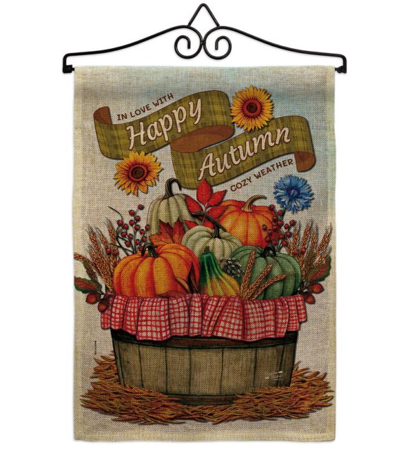Cozy Autumn - Harvest Autumn Fall Vertical Impressions Decorative Flags HG130420 Made In USA - Image 37
