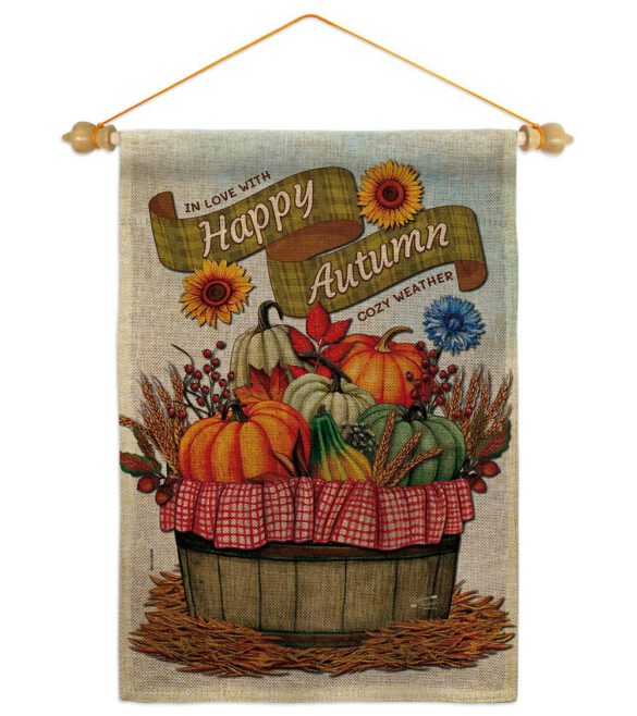 Cozy Autumn - Harvest Autumn Fall Vertical Impressions Decorative Flags HG130420 Made In USA - Image 40