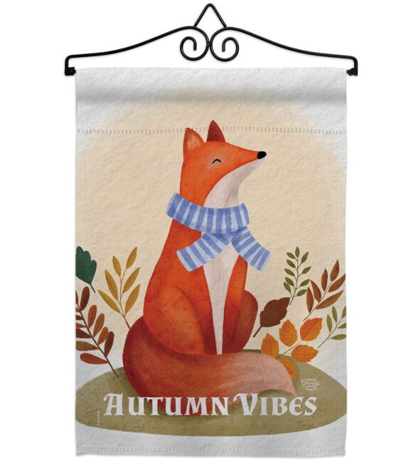 Autumn Fox - Harvest Autumn Fall Vertical Impressions Decorative Flags HG130426 Made In USA - Image 17