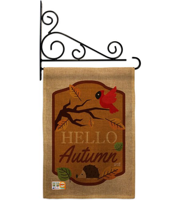 Hello Autumn - Harvest & Autumn Fall Vertical Impressions Decorative Flags HG137091 Made In USA - Image 12
