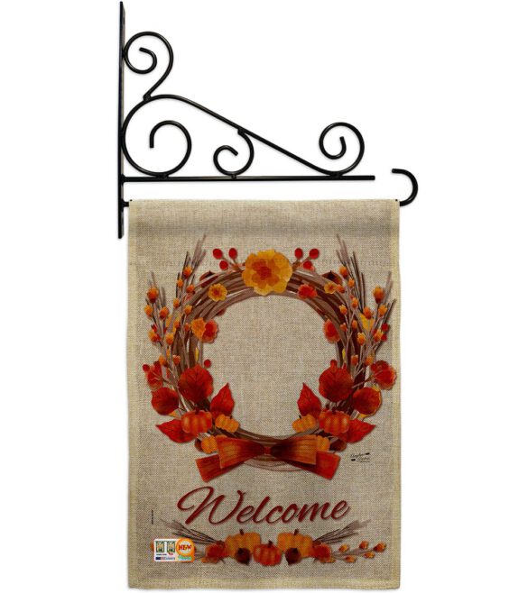 Harvest Wreath - Harvest & Autumn Fall Vertical Impressions Decorative Flags HG137111 Made In USA - Image 12