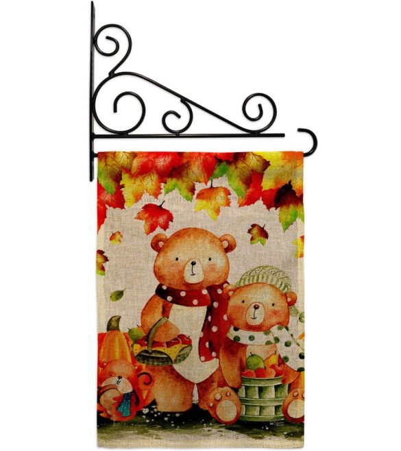 Autumn Bears - Harvest & Autumn Fall Vertical Impressions Decorative Flags HG137587 Made In USA - Image 21