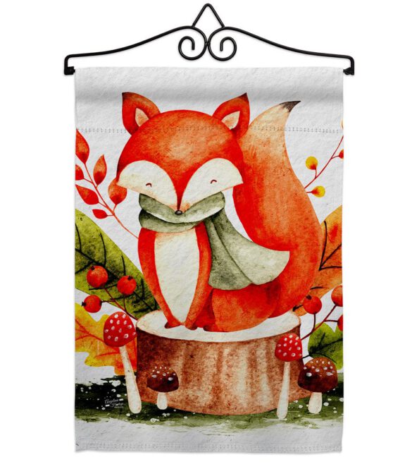 Autumn Fox - Harvest & Autumn Fall Vertical Impressions Decorative Flags HG137595 Made In USA - Image 8