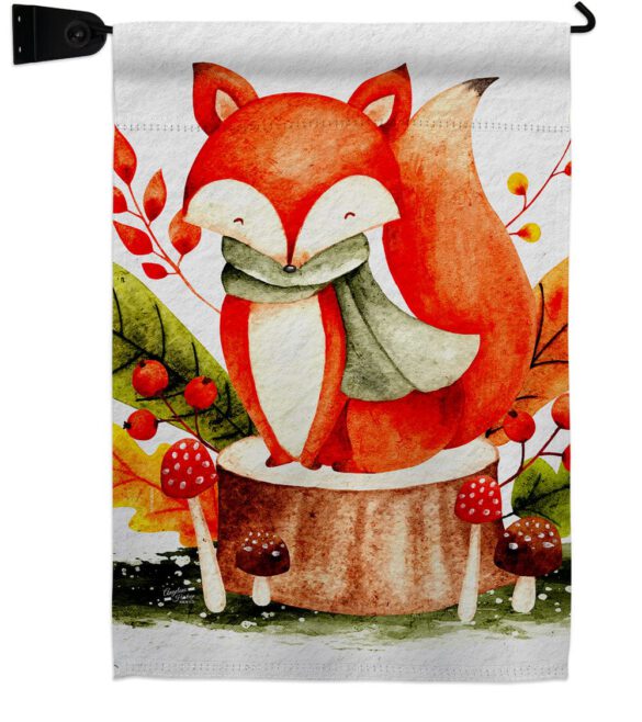Autumn Fox - Harvest & Autumn Fall Vertical Impressions Decorative Flags HG137595 Made In USA - Image 10