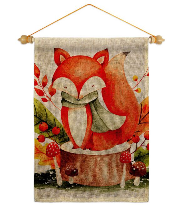 Autumn Fox - Harvest & Autumn Fall Vertical Impressions Decorative Flags HG137595 Made In USA - Image 23