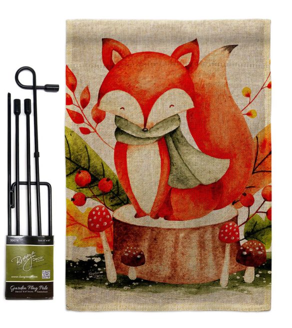 Autumn Fox - Harvest & Autumn Fall Vertical Impressions Decorative Flags HG137595 Made In USA - Image 17