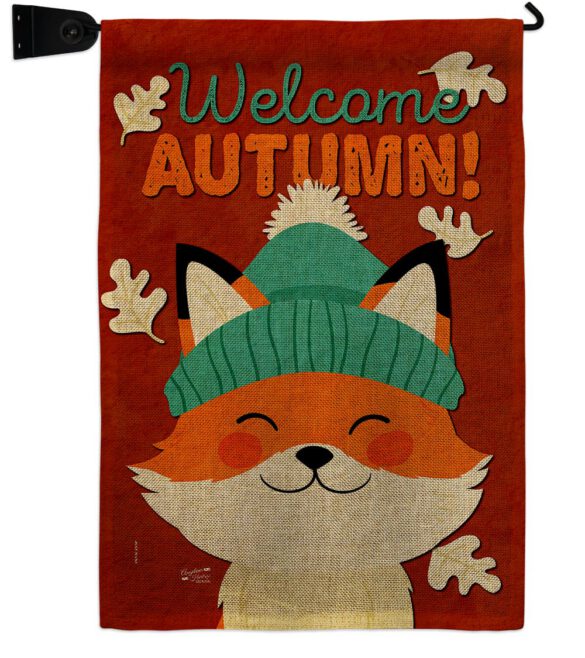 Autumn Foxy - Harvest & Autumn Fall Vertical Impressions Decorative Flags HG137608 Made In USA - Image 22