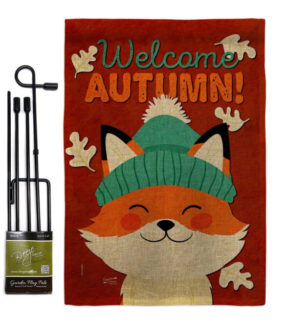 Autumn Foxy - Harvest & Autumn Fall Vertical Impressions Decorative Flags HG137608 Made In USA - Image 17