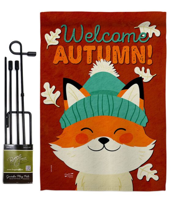 Autumn Foxy - Harvest & Autumn Fall Vertical Impressions Decorative Flags HG137608 Made In USA - Image 5