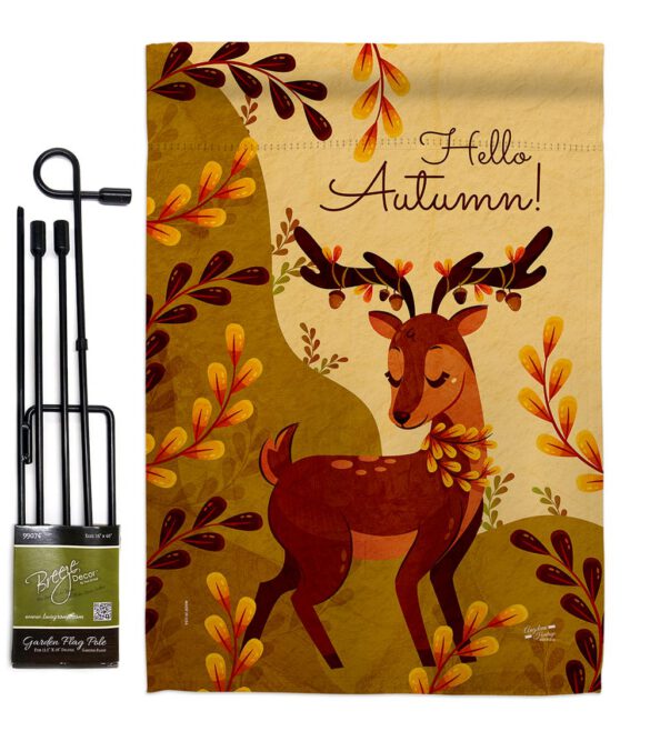Autumn Deer - Harvest & Autumn Fall Vertical Impressions Decorative Flags HG137626 Made In USA - Image 5
