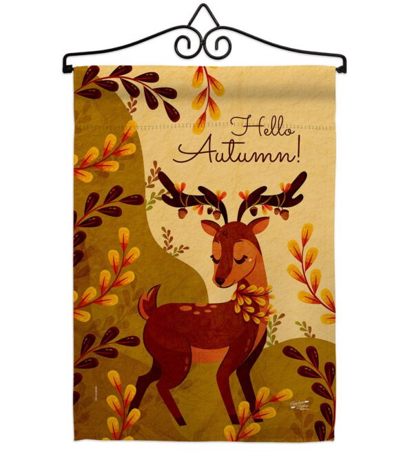 Autumn Deer - Harvest & Autumn Fall Vertical Impressions Decorative Flags HG137626 Made In USA - Image 8