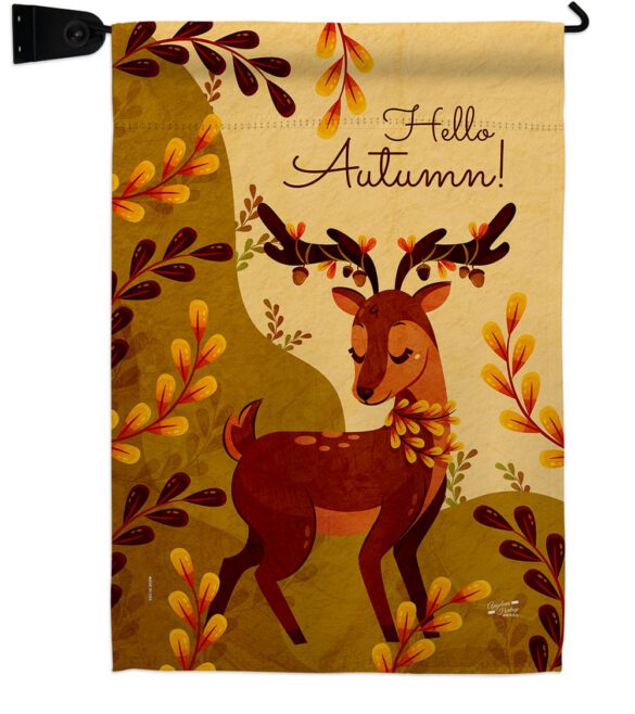 Autumn Deer - Harvest & Autumn Fall Vertical Impressions Decorative Flags HG137626 Made In USA - Image 10