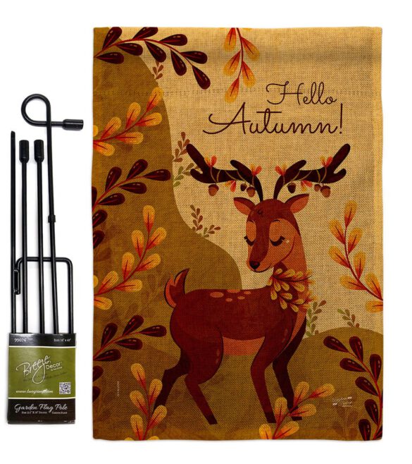 Autumn Deer - Harvest & Autumn Fall Vertical Impressions Decorative Flags HG137626 Made In USA - Image 17