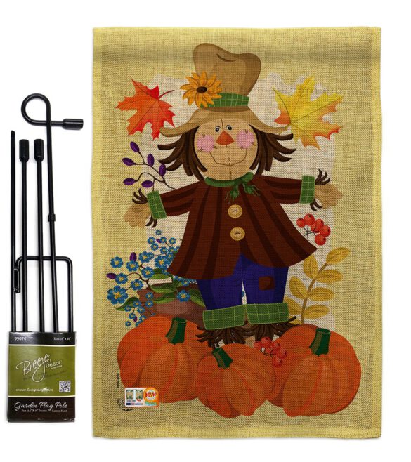 Autumn Scarecrow - Harvest & Autumn Fall Vertical Impressions Decorative Flags HG192120 Made In USA - Image 10