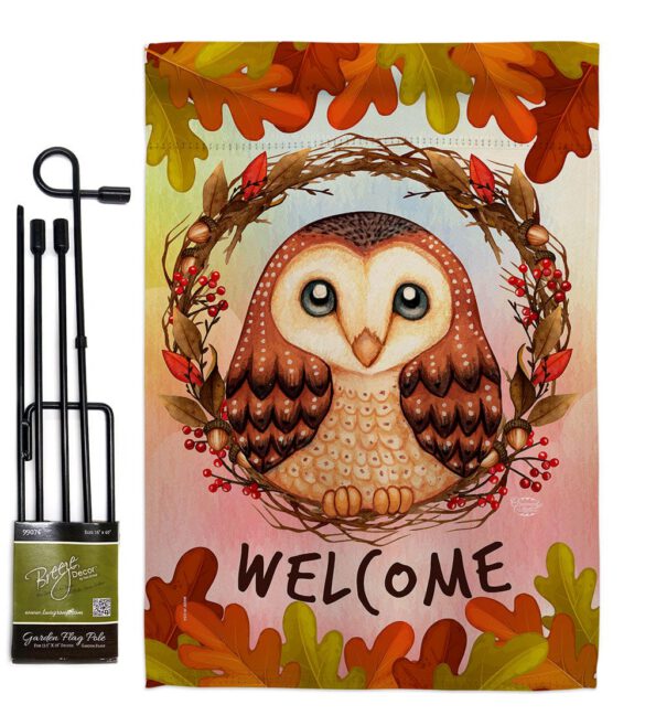 Autumn Owl - Harvest & Autumn Fall Vertical Impressions Decorative Flags HG192355 Made In USA - Image 5