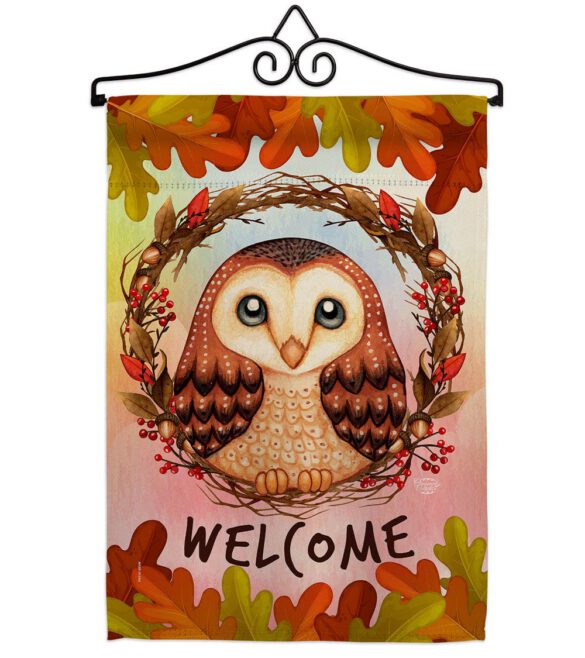 Autumn Owl - Harvest & Autumn Fall Vertical Impressions Decorative Flags HG192355 Made In USA - Image 8