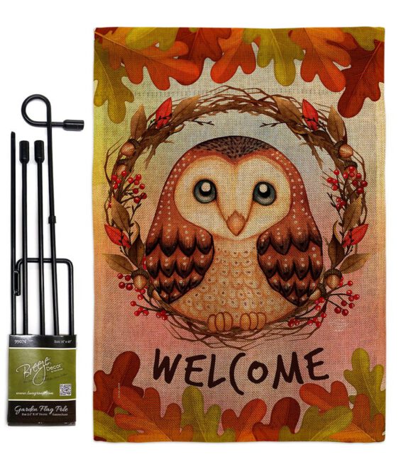 Autumn Owl - Harvest & Autumn Fall Vertical Impressions Decorative Flags HG192355 Made In USA - Image 15