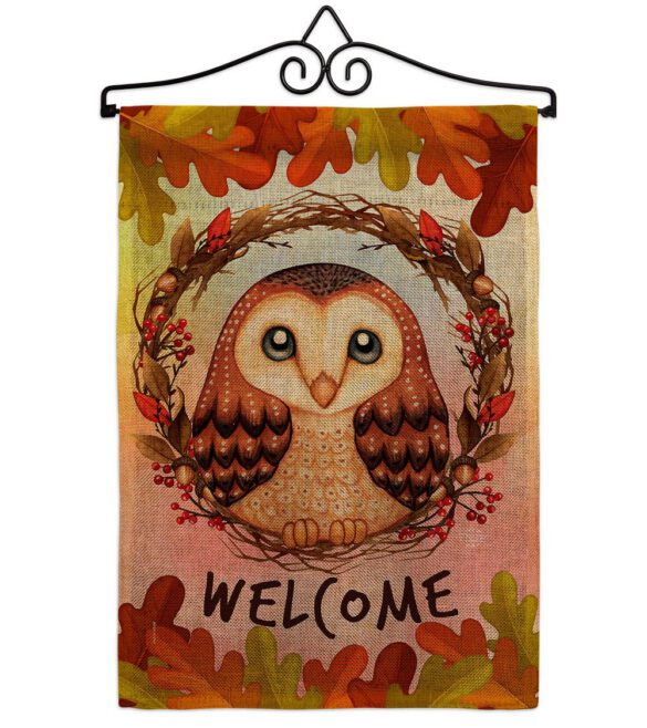 Autumn Owl - Harvest & Autumn Fall Vertical Impressions Decorative Flags HG192355 Made In USA - Image 18