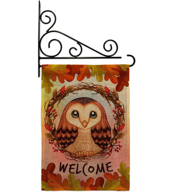 Autumn Owl - Harvest & Autumn Fall Vertical Impressions Decorative Flags HG192355 Made In USA - Image 19