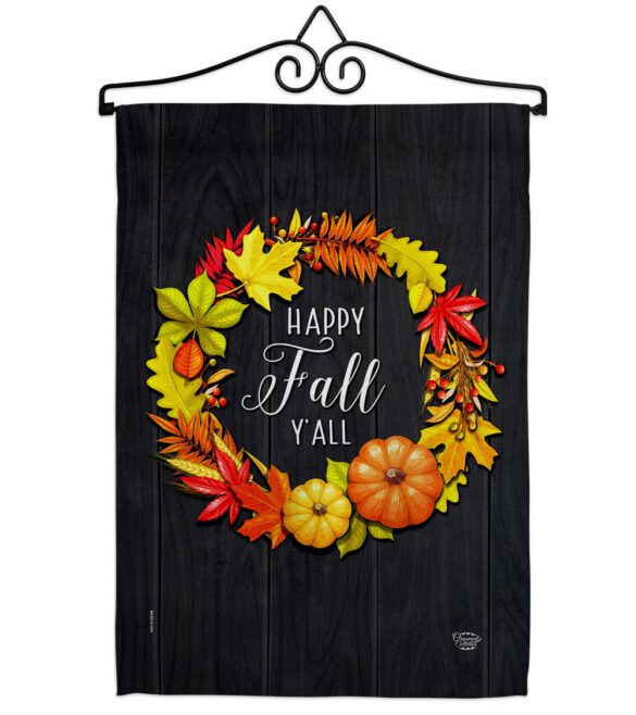 Fall Wreath - Harvest & Autumn Fall Vertical Impressions Decorative Flags HG192630 Made In USA - Image 7