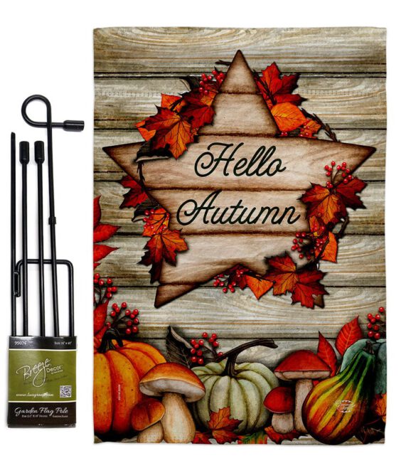 Autumn Farmhouse - Harvest & Autumn Fall Vertical Impressions Decorative Flags HG192704 Made In USA - Image 5