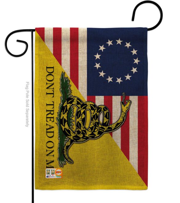 Betsy Ross Don't Tread On Me - Historic Americana Vertical Impressions Decorative Flags HG140724 Made In USA - Image 13