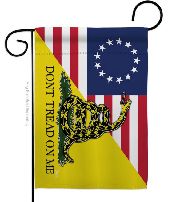 Betsy Ross Don't Tread On Me - Historic Americana Vertical Impressions Decorative Flags HG140724 Made In USA