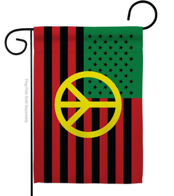 African American Peace - Historic Americana Vertical Impressions Decorative Flags HG140728 Made In USA - Image 2
